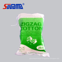Absorbent Zigzag Cotton Wool for Medical Use